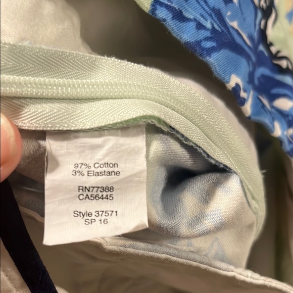 J. Crew Artistic Mint Green and Blue Floral Shorts - Picture 5 of 8